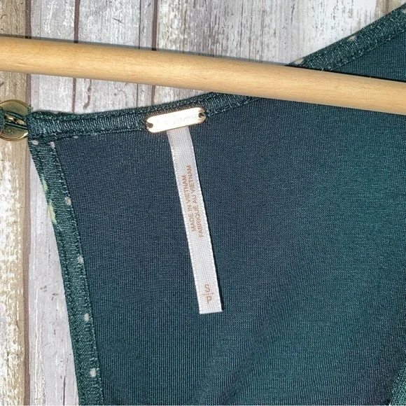 NWT Free People Cecilia Floral Square Neck Emerald Jewel Combo Mini Dress - Picture 6 of 9